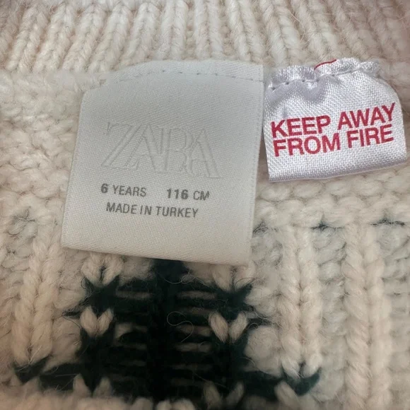 Zara Kids Fair Isle Sweater - Picture 3 of 6